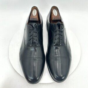 Magnanni Men Size 14M Black Leather Cap Toe Lace Up Derby Dress Shoes